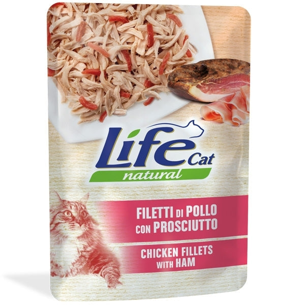 Life Cat Pollo con Prosciutto Busta 70gr Life Cat Pollo con Prosciutto Busta 70gr